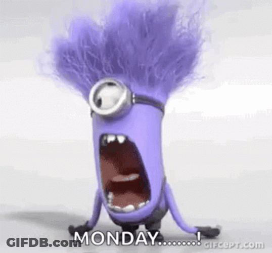 Purple Minion Monday Feels GIF