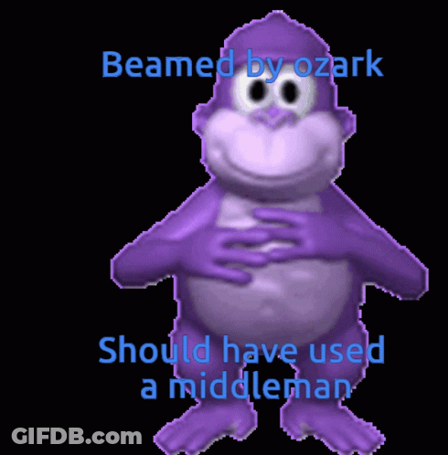 Purple Monkey Beamed By Ozark GIF
