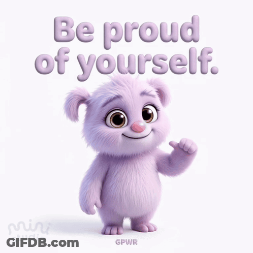 Purple Monster Be Proud Of Yourself GIF