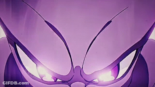 Purple Monster Close Up With Glowing Eyes GIF