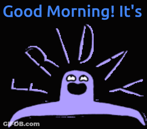 Purple Monster Good Morning It's GIF