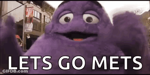 Purple Monster Lets Go Mets GIF
