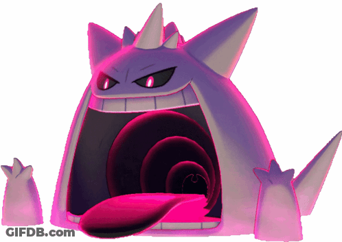 Purple Monster Open Mouth Pink Tongue GIF