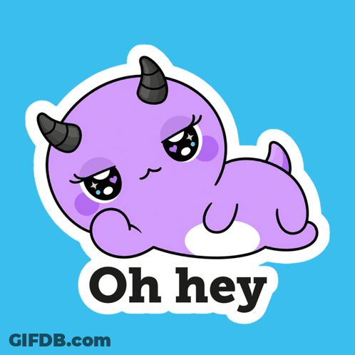 Purple Monster Saying Oh Hey GIF