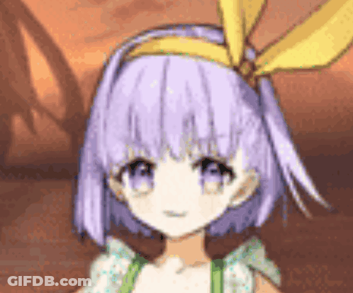 Purple Monster Surrounded By Crystals GIF