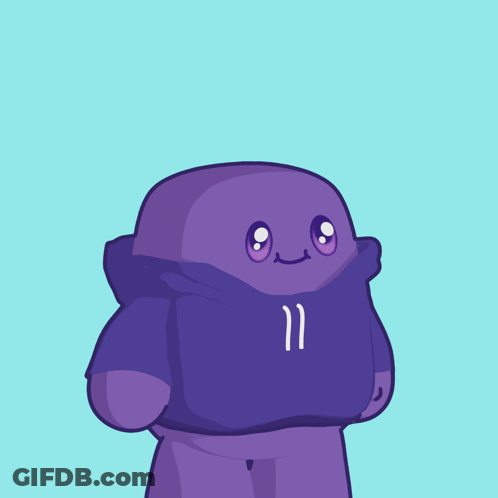 Purple Monster With Facts GIF