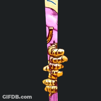 Purple Monster With Horseshoe On Head GIF