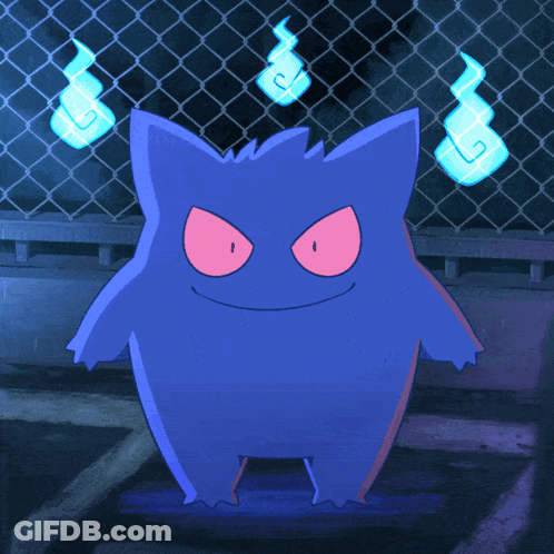 Purple Monster With Large Smile GIF