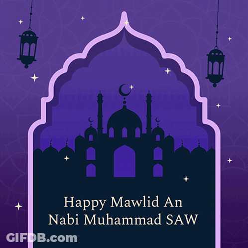 Purple Mosque Happy Mawlid An Nabi Muhammad Saw GIF