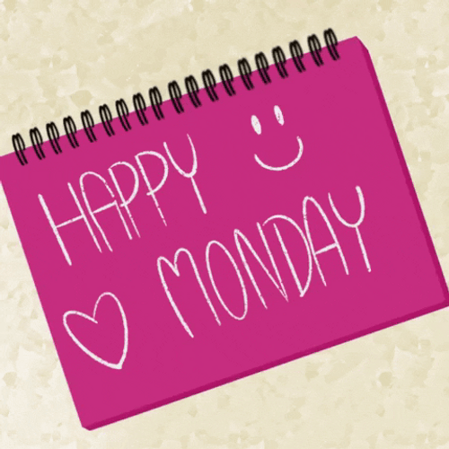 Purple Notebook Happy  Monday Motivation GIF