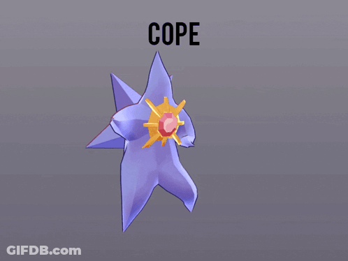 Purple Object Saying Cope GIF