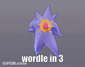 Purple Object Saying Wordle In 3 GIF