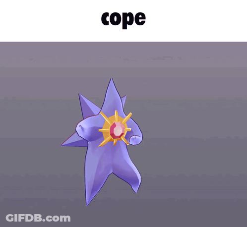 Purple Object With Cope Above It GIF