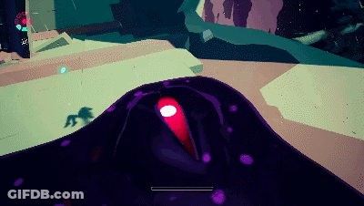 Purple Object With Red Light GIF