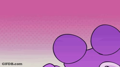 Purple Object With Stars In Eyes GIF