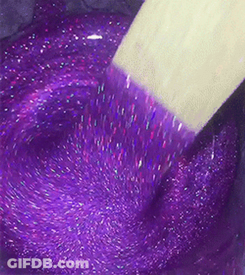 Purple Paint With Glitters GIF