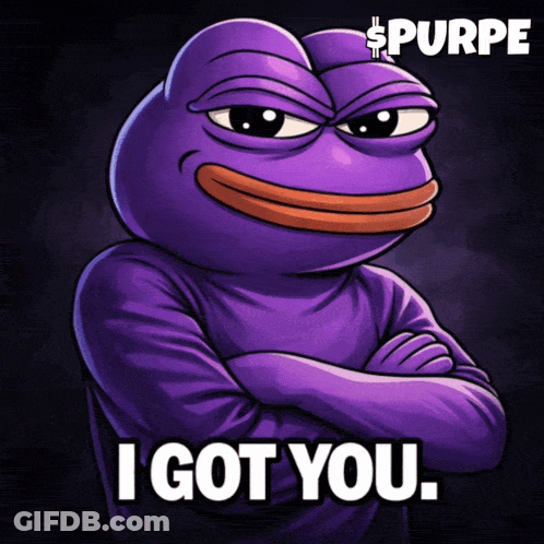 Purple Pepe Frog I Got You GIF