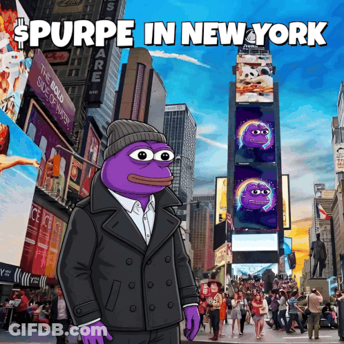 Purple Pepe In New York Spurpe GIF