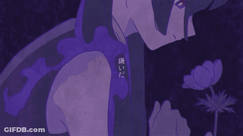 Purple Person Drawing With Chinese Writing GIF
