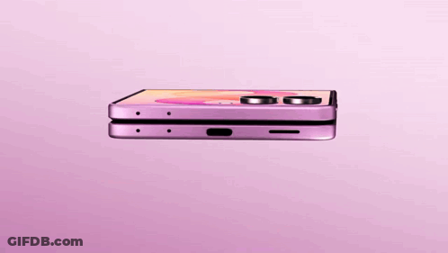 Purple Phone With Pink Screen And Black Camera GIF