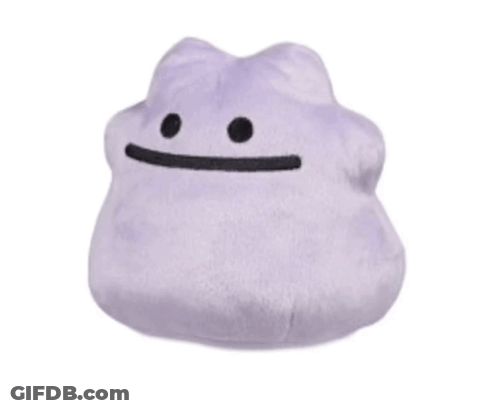 Purple Pillow Monster With Circles GIF