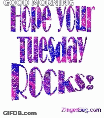Purple Pink Good Morning Your Tuesday Rocks GIF