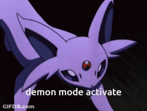Purple Pokemon Demon Mode Activate GIF