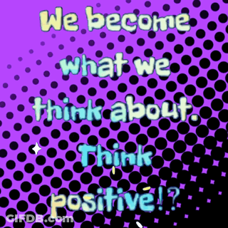 Purple Polka Dot Background We Become What We Think About Think Positive GIF
