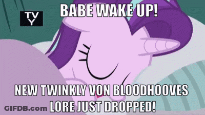 Purple Pony Babe Wake Up New Twinky Von Bloodhooves Lore Just Dropped GIF