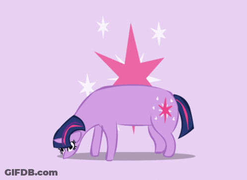 Purple Pony With Pink Star GIF