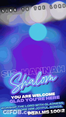 Purple Poster Sing To The Lord Sis Hannah Shalom GIF
