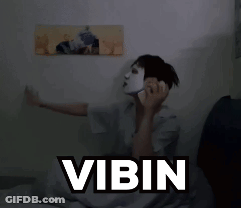 Purple Poster Thank You For Vibin With Me GIF