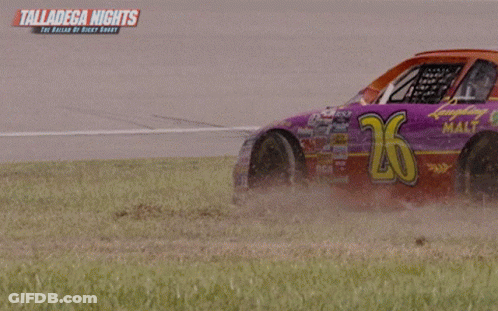 Purple Race Car With Sponsors GIF
