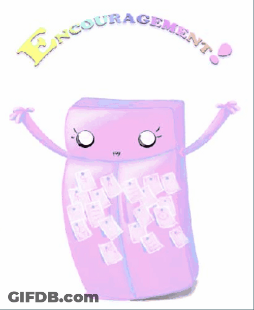 Purple Refrigerator Encouragement GIF