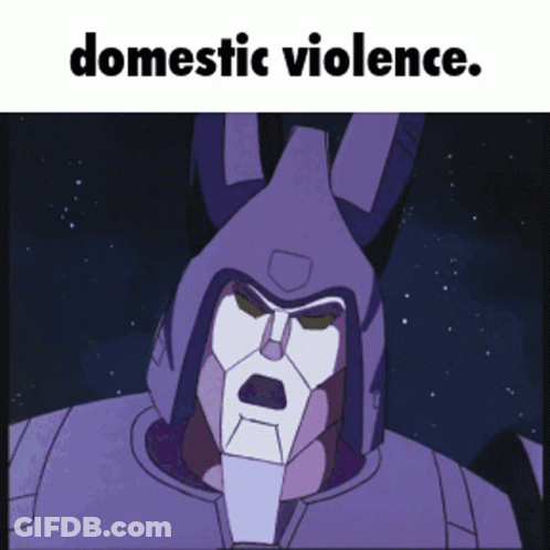Purple Robot Domestic Violence GIF