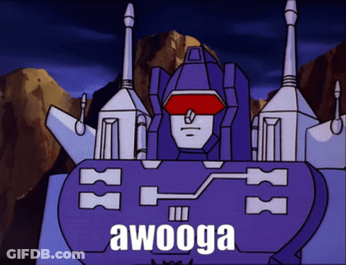 Purple Robot With Awooga GIF