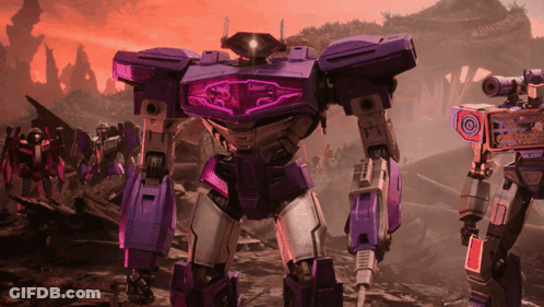 Purple Robot With Purple Front Light GIF