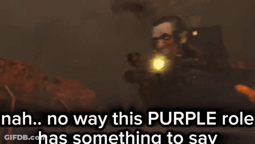 Purple Role Saying Something GIF