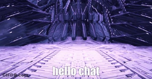 Purple Room Saying Hello Chat GIF