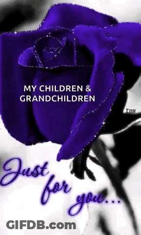 Purple Rose My Children & Grandchildren Just For You GIF