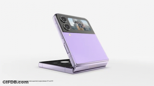 Purple Samsung Phone Showing Group Of People GIF