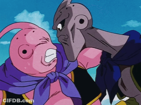 Purple Scarf Character Punched By Another GIF