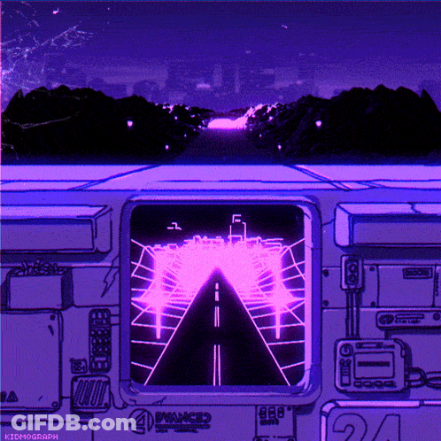 Purple Screen With Number 24 In Corner GIF
