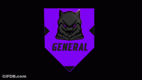 Purple Shield With Wolf Head And General GIF