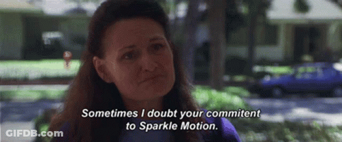 Purple Shirt Woman Sometimes I Doubt Your Committ To Sparkle Motion GIF