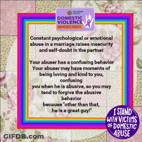Purple Sign I Stand With Victims Of Domestic Abuse GIF