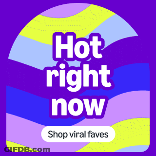 Purple Sign Saying Hot Right Now GIF