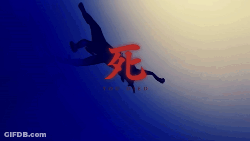 Purple Silhouette Falling Into Water GIF