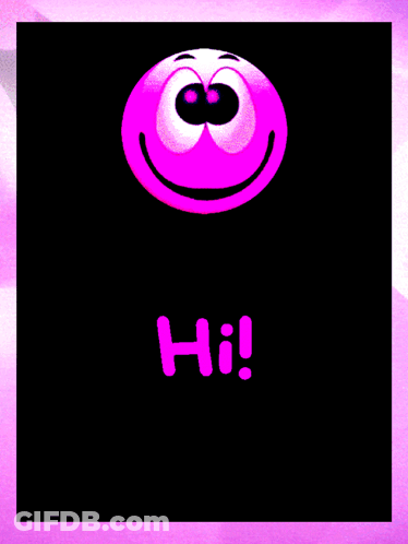 Purple Smiley Face Hey Hi Hello GIF