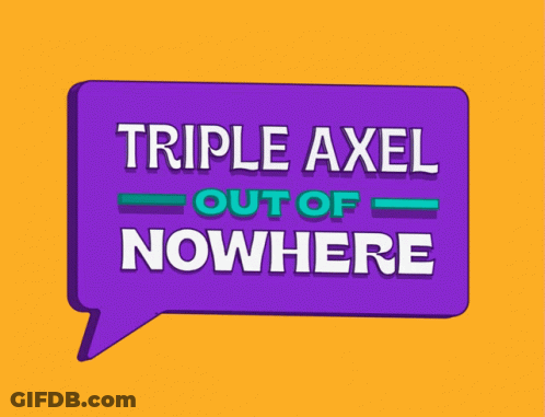 Purple Speech Bubble Triple Axel Out Of Nowhere GIF